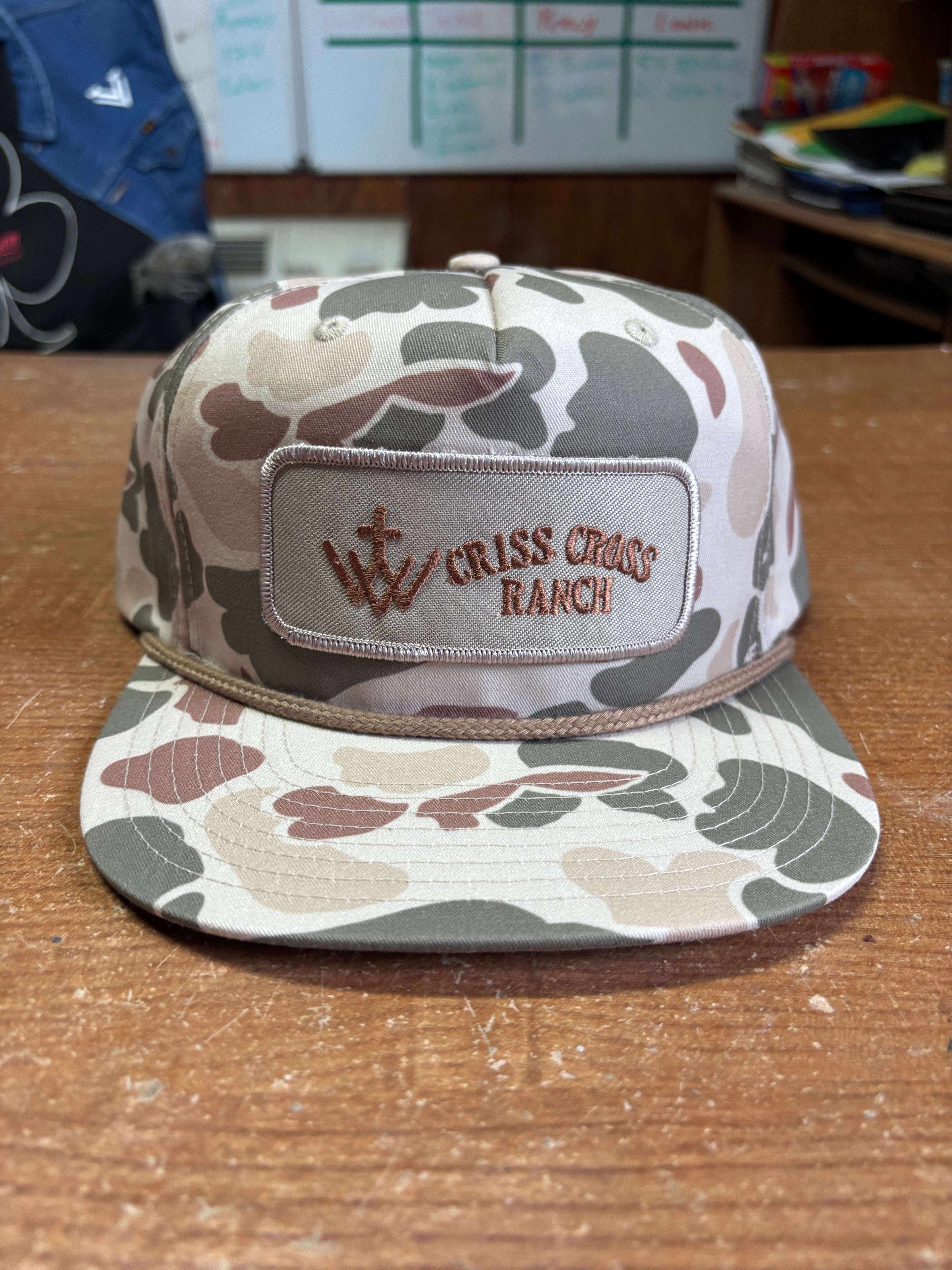Light Old School Camo Rope Hat